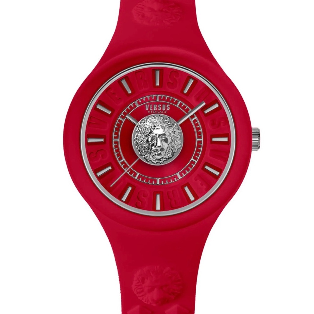 VERSUS Versace Women's Fire Island Lion Silicone Strap Watch 39mm